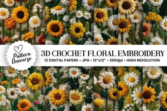 3D Crochet Floral Embroidery Patterns Review