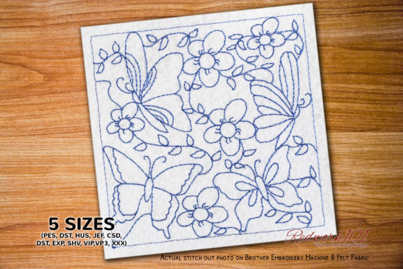 Butterflies on a Flower: An Embroidery Design Review