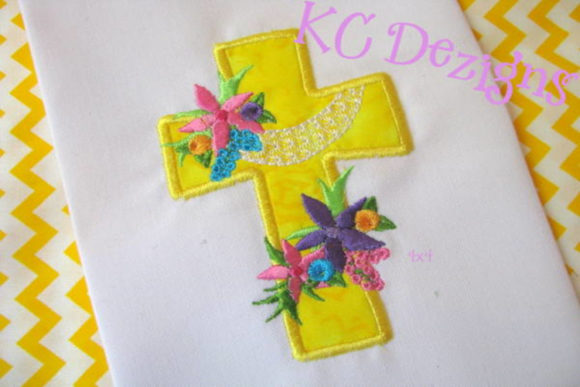 Cross with Flowers Applique Design Review