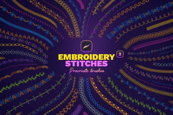 Embroidery Stitches Procreate Brushes 2 Review