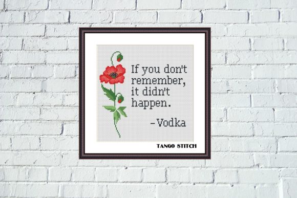Funny Quote Cross Stitch Pattern Floral Review
