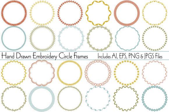 Hand Drawn Embroidery Circle Frames Review
