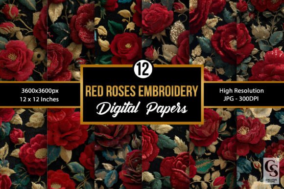 Red Roses Sequins Embroidery Patterns Review