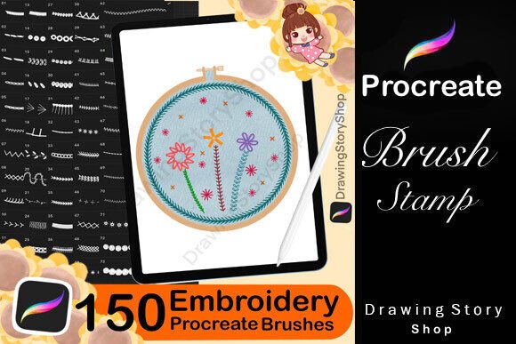 Reviewing 150 Procreate Embroidery Brushes for Sweatshirts