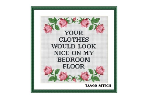 Your Clothes Funny Romantic Cross Stitch Review